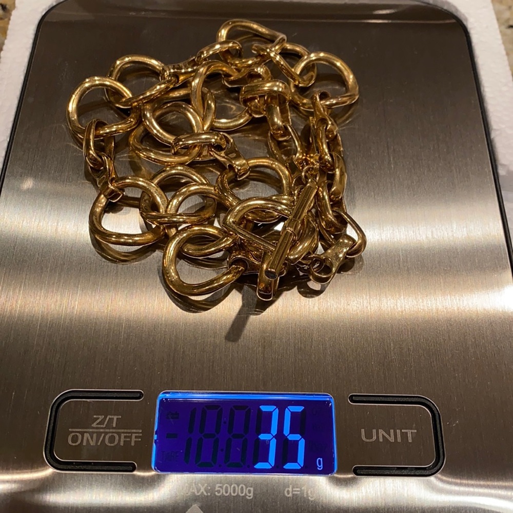 Anne Klein NY gold tone linked collar necklace